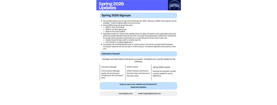Spring 2026 Sign Up 